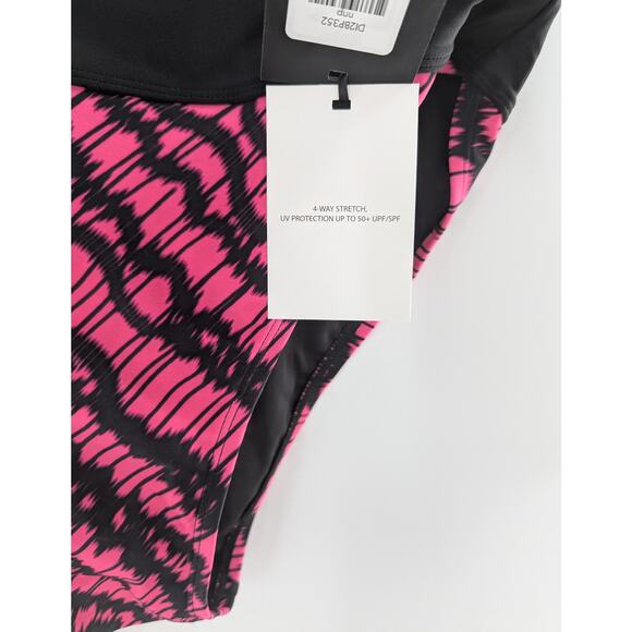 DKNY Swim Bikini Bottoms Pink and Black Size Medium - Picture 6 of 9